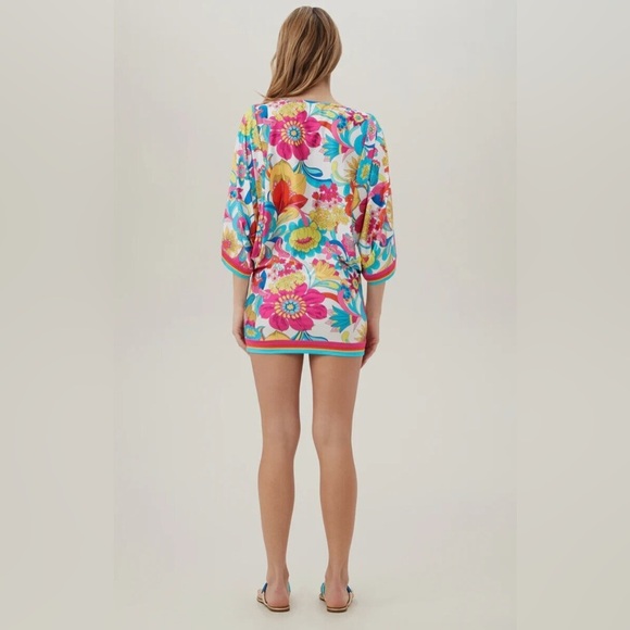 NWT TRINA TURK FONTAIN TUNIC Swim Cover Up Sarong Beach Resort Cruise Dr… - Picture 8 of 12
